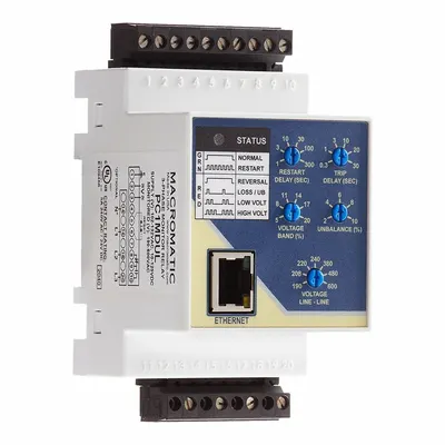 MACROMATIC Communicating Phase Relay: DIN-Rail Mounted, 5 A Current Rating - DIN-Rail Mounted Relays