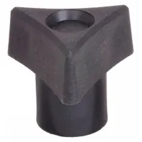 This 3-arm knob features a 1.75 in diameter and a 3/8"-16 threaded hole. The plastic body incorporates a steel thread insert for repeated hand-tightening. Commonly used for manual clamping, positioning, and adjustment on industrial machinery, jigs, and fixtures
