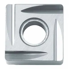 Carbide square (S) indexable turning insert for general-purpose turning, facing, and profiling. Suitable for medium-duty machining of steel, stainless steel, and cast iron in industrial manufacturing operations.