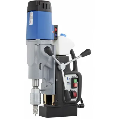 CS UNITEC Magnetic Drill: 70 RPM – 580 RPM, Electric Magnet, 6 1/3 in Drill Travel - Adjustable-Base Magnetic Drill Presses