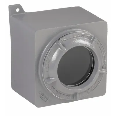 HUBBELL KILLARK Hazardous Location Enclosure: Enclosure and Lens Cover, 6 in x 8 in x 7 in - Enclosures with Lens Cover