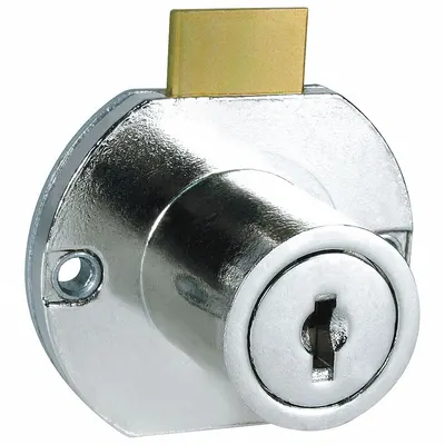 COMPX NATIONAL Deadbolt Lock: Master Keyed, Vertical, Round, 1 1/2 in Body Ht - Deadbolt Cabinet & Drawer Locks