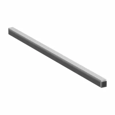 KHK GEARS Gear Rack: Rectangular, Machined Ends, Module m 1, 300 mm Lg. - Rectangular & Square Metric Gear Racks