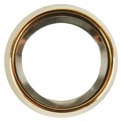 This brass cylinder latch guard measures 1-3/4 in width and is designed to protect door cylinders from tampering and forced entry. Suitable for use in commercial and industrial door hardware applications.