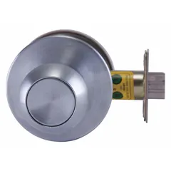 This passage knob lockset is designed for interior doors where locking is not required, such as closets, hallways, or pantry doors. It features a chrome finish and an interchangeable core for keying flexibility. The 8K Round style provides a classic appearance suitable for commercial or institutional settings.