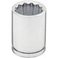 This 3/8" drive SAE flex socket features a 1 in socket size with a 12-point configuration and standard length. Constructed from chrome material, its pivoting flex design enables access to fasteners in confined or awkward spaces common in automotive, machinery, and industrial assembly tasks.