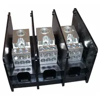MERSEN Power Distribution Block: Open, Lug, Lug, 6 AWG – 350 kcmil For Line Side Wire Sizes (MPN MPDB67663)