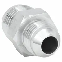 Rigid, straight male x male adapter for connecting hydraulic hoses with ORB (O-Ring Boss) and JIC (Joint Industry Council) threads. Steel construction. Used in fluid power systems to create leak-resistant connections between components