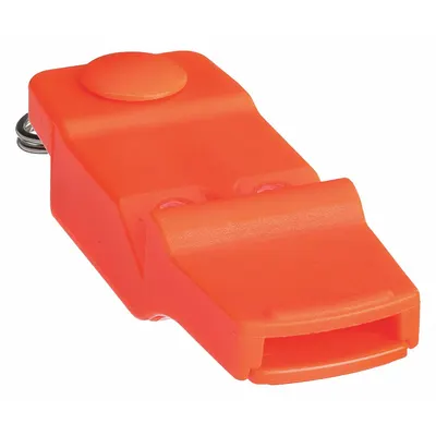OEM Whistle: ABS, Orange, Wire Key Ring, Pealess - Whistles