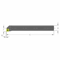 Indexable boring bar for precision internal boring operations in metalworking. Used for enlarging and finishing holes in workpieces where tight tolerances and surface finish are required