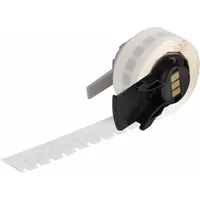 Pre-Cut Label Stock Roll: 1/4 in x 1/4 in, 1/4 in x 1/4 in, Polyimide, White (Gloss) (MPN M6-1-768)