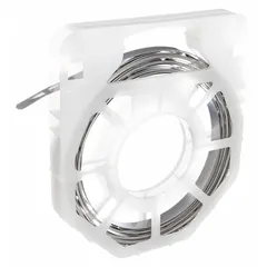 This build-your-own clamp is fabricated from 201 stainless steel, with a band length of 68 inches, width of 3/4 inch, and thickness of 0.03 inch. It is used for custom-fit clamping of tube and hose assemblies in industrial piping, hydraulic, and pneumatic systems.