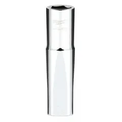 This 6-point deep socket features an anti-roll design to prevent it from rolling on sloped surfaces. With a 1/2 in drive and 14 mm size, it is suited for fastening and loosening nuts and bolts in recessed areas. The chrome finish provides corrosion resistance for general mechanical and maintenance tasks.