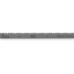 General purpose metal cutting blade for mild carbon and steel alloys. M42 high-speed steel construction. Length 14 ft 3 in, width 1 in, variable tooth pitch 4/6. Suitable for cutting structural steel, tubing, and plate in fabrication and maintenance operations.
