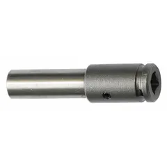 This power bit holder accepts 1/4-inch hex-shank bits and features a magnetic tip to retain bits during use. The hex-compatible shank fits standard power tool chucks. Suitable for general fastening and drilling tasks with non-impact power tools.