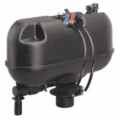 This plastic replacement tank kit is designed for Zurn Z8106 series pressure-assist flushing systems. It serves as a direct replacement for the tank assembly, allowing maintenance of existing commercial restroom fixtures. Suitable for high-traffic facilities requiring consistent flush performance.