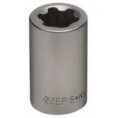 This 1/2" drive Torx Plus hand socket features a 6-point, EP22 socket size design. It is constructed with rust-resistant material. Typical applications include assembly and maintenance tasks requiring Torx Plus fasteners in general industrial settings.