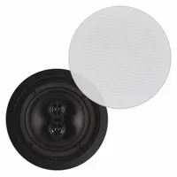 PHASETECH In-Ceiling Speaker: Passive, 2-Way, 8 ohm Impedance, 9 in Overall Wd, 3 1/4 in Overall Ht (MPN CS-6R DVT)