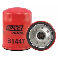 Spin-on oil filter with cellulose media and 14 psid bypass valve. Thread size 13/16"-16, overall height 4 1/8 in, outside diameter 3 1/16 in. Used in engine lubrication systems to remove contaminants