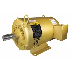 Open Drip Proof (ODP) 3-phase AC motor with rigid base mount. Delivers 5 hp at 1,750 RPM, 208-230/460V, 13.2/6.6 A full load current. Suitable for pumps, fans, conveyors, and compressors in clean, dry environments.