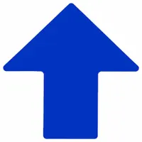 Floor Marking Tape: Arrow, Solid, Blue, 4 in x 10 in, 0.008 in Tape Thick, Brady, ToughStripe, 25 PK (MPN 175656)