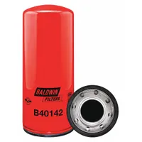 Spin-on oil filter with cellulose media, 11 7/16 in overall height, and 2 1/4"-12 thread size. Includes attached gasket. Used for removing contaminants from engine lubricating oil in fleet and vehicle maintenance applications