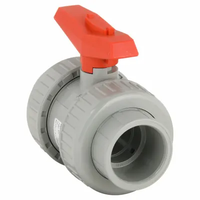 GF PIPING SYSTEMS 1 1/2 in CPVC Straight Two-Piece Ball Valve - CPVC Ball Valves