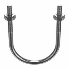 This U-bolt is designed to secure 6-inch pipes, conduits, or tubing to structural supports in industrial piping systems. It features a 5/8-11 thread size, 9 1/2-inch inside height, and is made of stainless steel with a plain finish. Commonly used in plumbing, HVAC, and material handling applications.