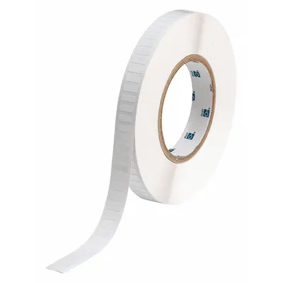 BRADY Precut Label Roll, 3/16 in x 1/2 in, White Gloss Polyester, -40°F to 248°F - Brady Precut Label Rolls