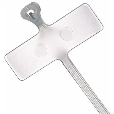 TY-RAP Cable Tie: 4 in Nominal Lg, 5/8 in Nominal Max. Bundle Dia., Perpendicular to Tie - Vertical Flag Identification Cable Ties