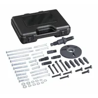 This puller kit is designed for removing harmonic balancers from engines during repair or replacement. It helps prevent damage to the crankshaft or balancer during disassembly. Commonly used in automotive and industrial maintenance