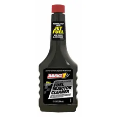 Amber-colored fuel injector cleaner formulated to prevent buildup of performance-reducing deposits such as dirt, gum, and varnish from fuel injectors and carburetors. Suitable for use in gasoline engines to maintain fuel system cleanliness.