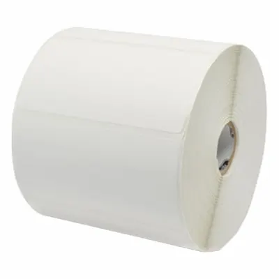 ZEBRA Barcode Printer Labels: 4 in Label Wd, 2 in Label Ht, White, 1 in Core Dia. - Desktop Thermal Transfer Labels