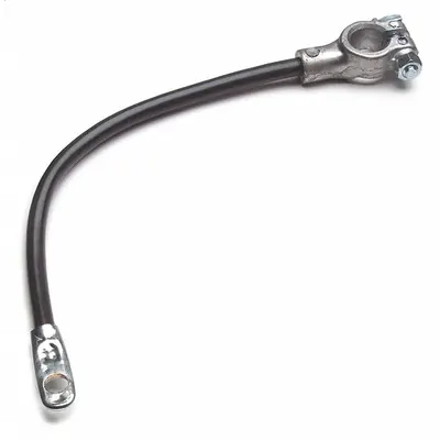 GROTE Battery Cable: Top Post Cable, 1 ga Wire Size, 19 in Overall Lg, Black - Top Start Cables