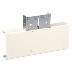 This steel tee is used to branch a single-channel raceway at right angles. It joins to a raceway run with two pairs of 4001A couplings and is designed for undivided raceway systems only. The ivory finish provides a neutral appearance for surface-mounted wiring installations.