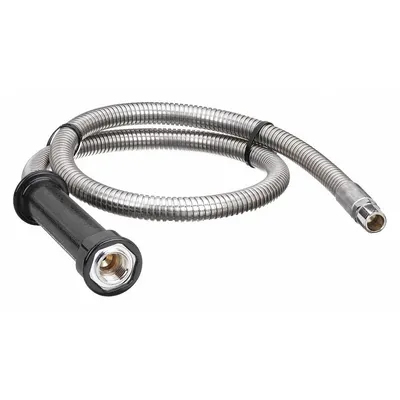 CHICAGO FAUCETS Pre-Rinse Hose: Brass, Stainless Steel, 44 in Overall Lg, NPT - Faucet Sprayer Hoses