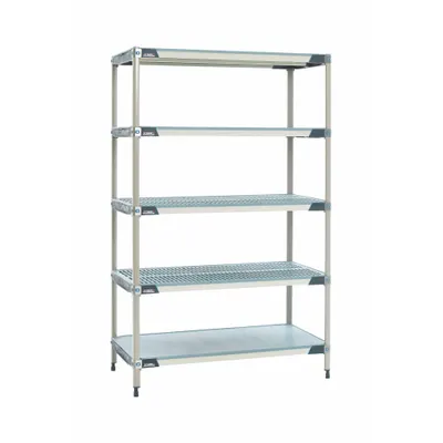 METRO Harsh-Environment Antimicrobial Stationary Plastic Shelving