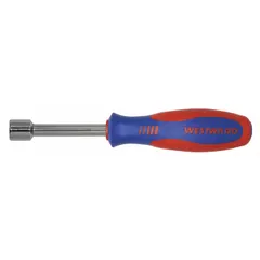 This standard nut driver features a straight, round shank and a non-magnetized tip. With a 3-inch shank length and metric sizing, it is suited for driving and removing hex nuts and bolts in assembly, maintenance, and repair tasks. The hollow shank accommodates long threaded rods.