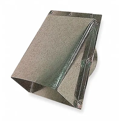 Dayton Galvanized Steel Sidewall Outside Air Inlet Cap for Gas Heaters - Venting for Gas Wall & Ceiling Heaters
