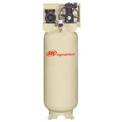 INGERSOLL RAND Electric Air Compressor: 3 hp, 1 Stage, Vertical, 60 gal, 10.3 cfm, 135 psi - Splash Lubricated Stationary Electric Air Compressors