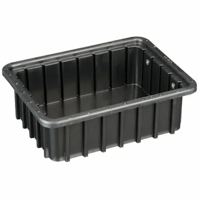 LEWISBINS Divider Box: 0.1 cu ft, 10 3/4 in x 8 1/4 in x 3 1/2 in, Lid Not Included - Plastic ESD Static-Control Divider Boxes
