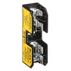 1-pole open block design fuse block for UL Class G fuses, rated 600 V AC. Features quick-connect/screw terminals and non-indicating operation. Used in industrial control panels, lighting circuits, and power distribution systems for overcurrent protection.
