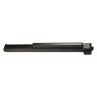 Rim-type exit device with touchbar style, bronze finish, and night latch outside trim. ADA compliant. For commercial doors up to 3 ft wide, providing secure egress and access control