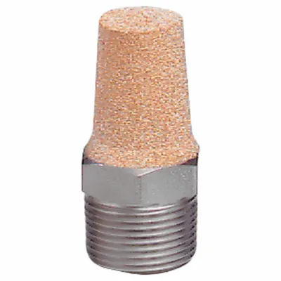 ARROW PNEUMATICS Muffler: 1 1/4 in NPT, 154 scfm, Steel, 40 micron, Bronze - Pneumatic Exhaust Mufflers