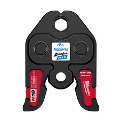 Forged steel press jaw designed for 5/8 in pipe. Compatible with ZoomLock® MAX fittings and both standard and extended press tool types. Used for joining fittings in HVAC and refrigeration systems.