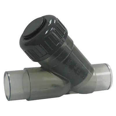 GF PIPING SYSTEMS Y Check Valve: Piston, Y-Style Valve Body, 3/4 in Pipe Size - PVC Y Piston Check Valves