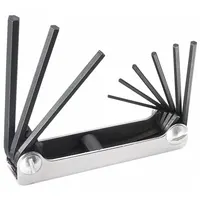 KLEIN TOOLS Hex Key Set: 1 - 5 Pieces, Folding, SAE, Std End, Short, 1 Pieces, Folding Holder, Satin (MPN 70591)