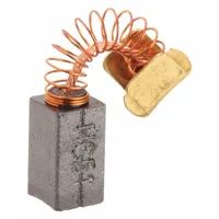 Replacement carbon brush for LEESON electric motors. Compatible with model M1120185.00. Used to maintain electrical contact in motor commutators for continued operation of industrial machinery
