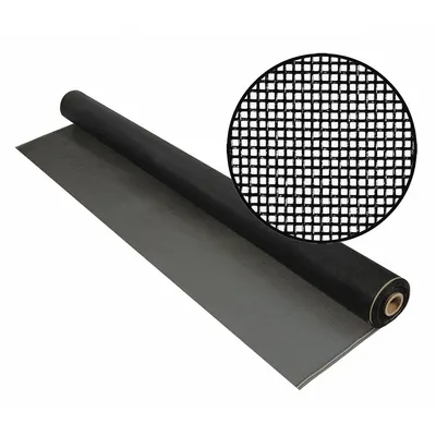PHIFER Replacement Screen: Fiberglass, Charcoal, 20 x 20 Mesh Size, 3 ft Wd - Fiberglass Door and Window Screen