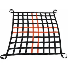 This cargo lifting net is constructed from polyester and features four attachment points. With a working load limit of 4,500 lb, it is suited for lifting and securing loads in industrial, construction, and warehouse settings.